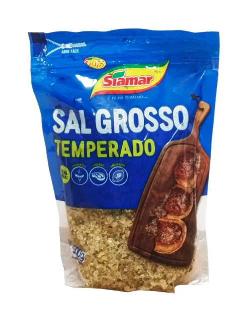 Sal grosso temperado Siamar 500gr